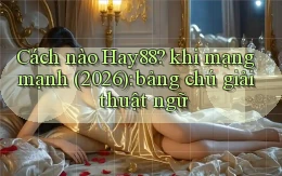 Cách nào Hay88 khi mạng mạnh (2026) bảng chú giải thuật ngữ